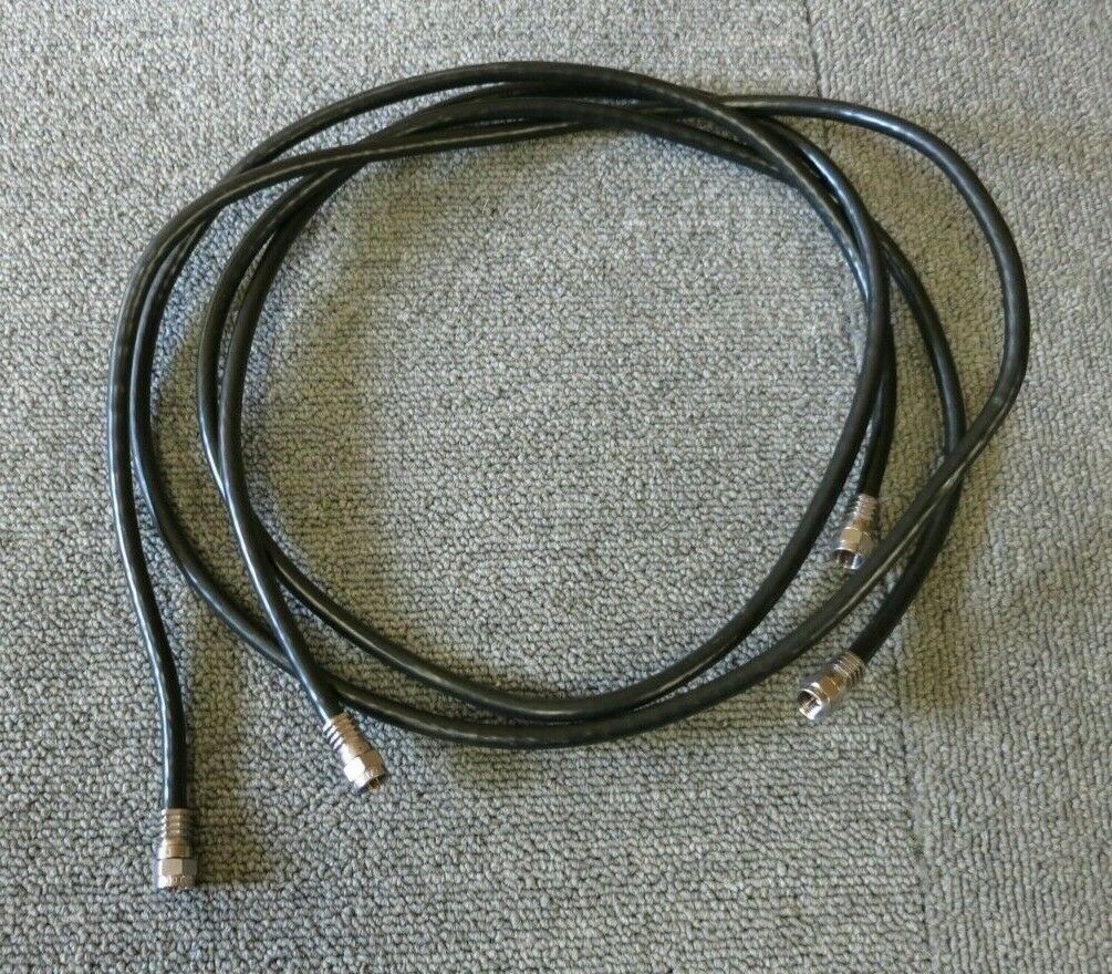 Job Lot 2 x F Connector Male To F Connector Male 1.3M Black RF Coaxial Cable