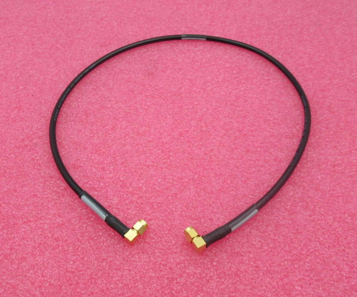 Huber & Suhner 990594B RF Coaxial Cable 65cm SMA Male Right Angle to Right Angle