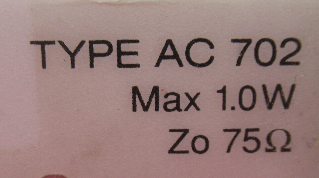 Pascall AC702 1.0W 75 Ohm BNC To BNC Manual Switched Attenuator