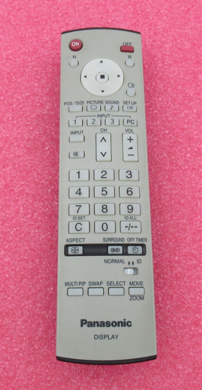 Panasonic UR76EC2803-2 TV Display Remote Control