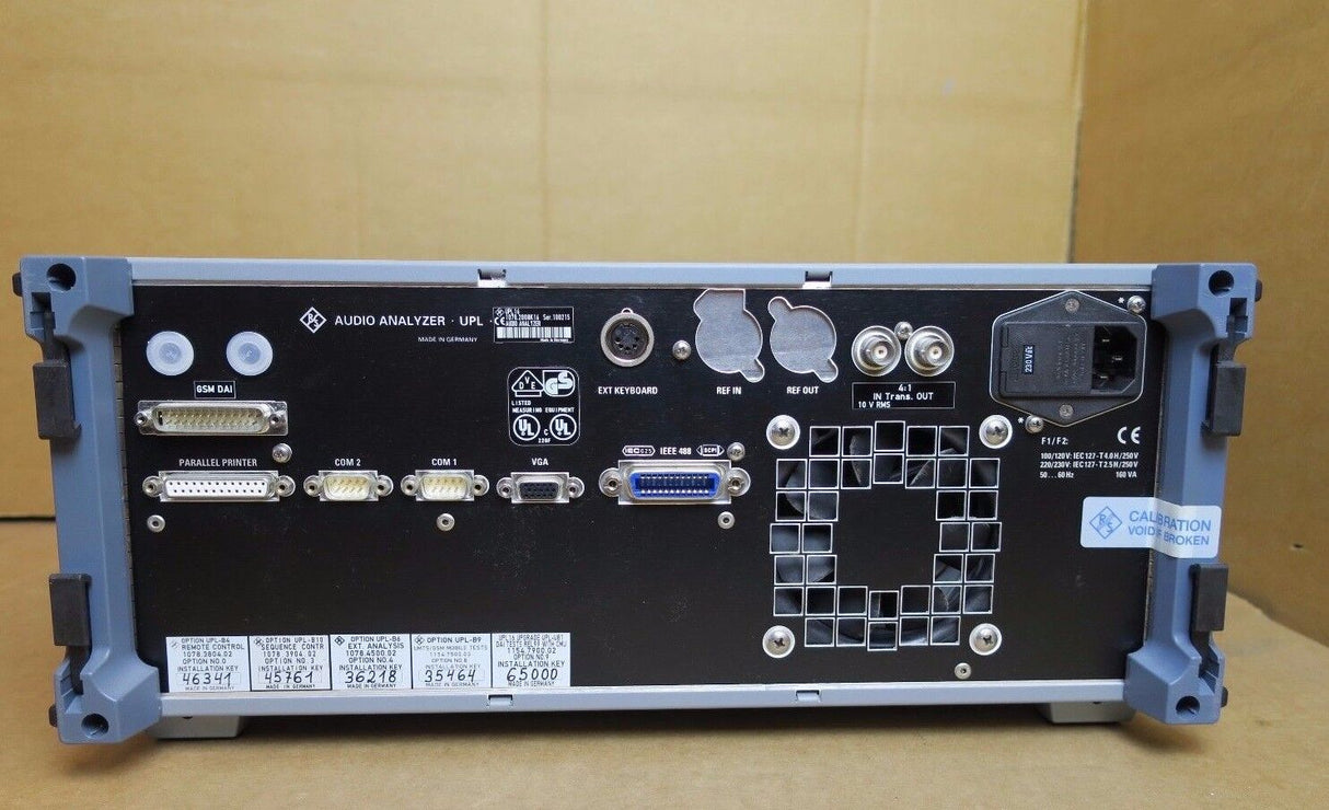 Rohde & Schwarz UPL16 B4/B6/B9/B10 Audio Analyzer DC to 110 kHz UMTS/GSM R&S