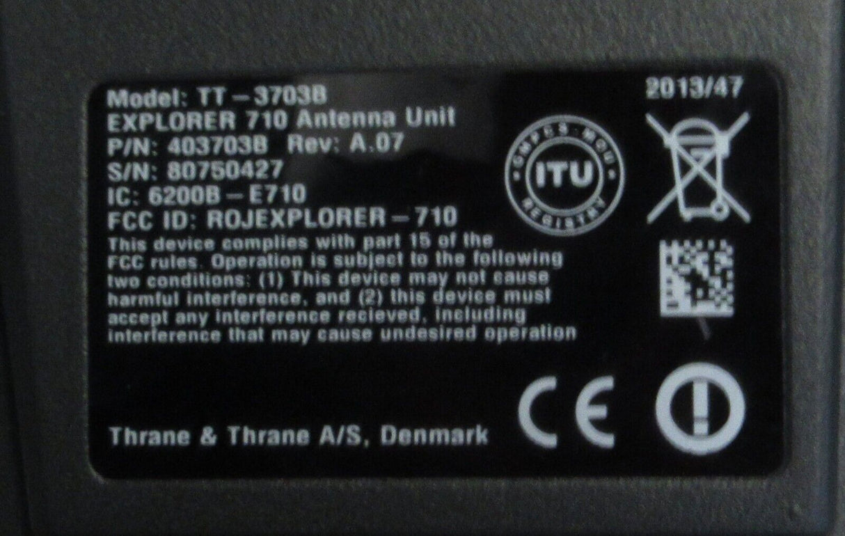Cobham Satcom Explorer 710 Portable Satellite BGAN Terminal TT-3703B TT-3732B