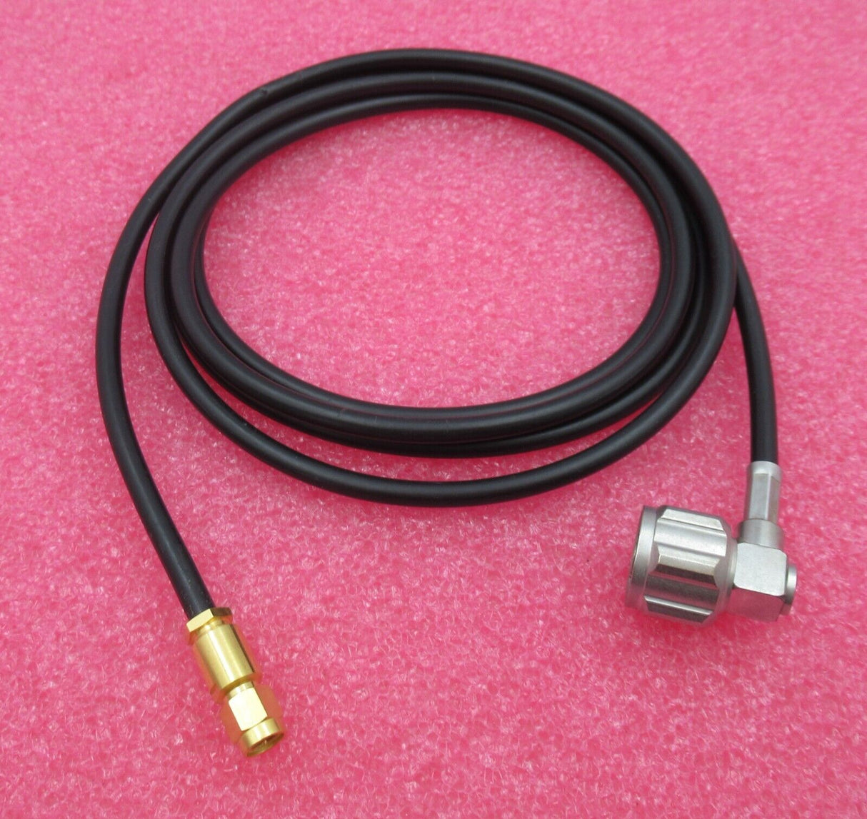 RF Coaxial Cable Black 6FT SMA Male Straight to N Male Right Angle