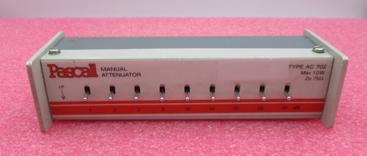 Pascall AC702 1.0W 75 Ohm BNC To BNC Manual Switched Attenuator
