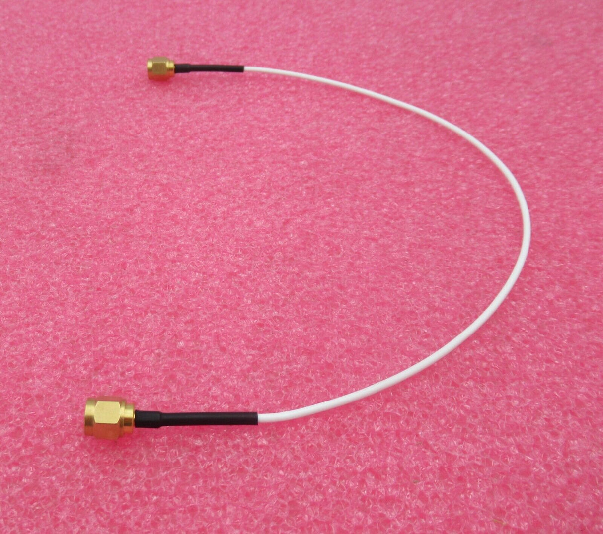 SMA Male Straight To SMA Male Straight 300mm White Coaxial RF Cable