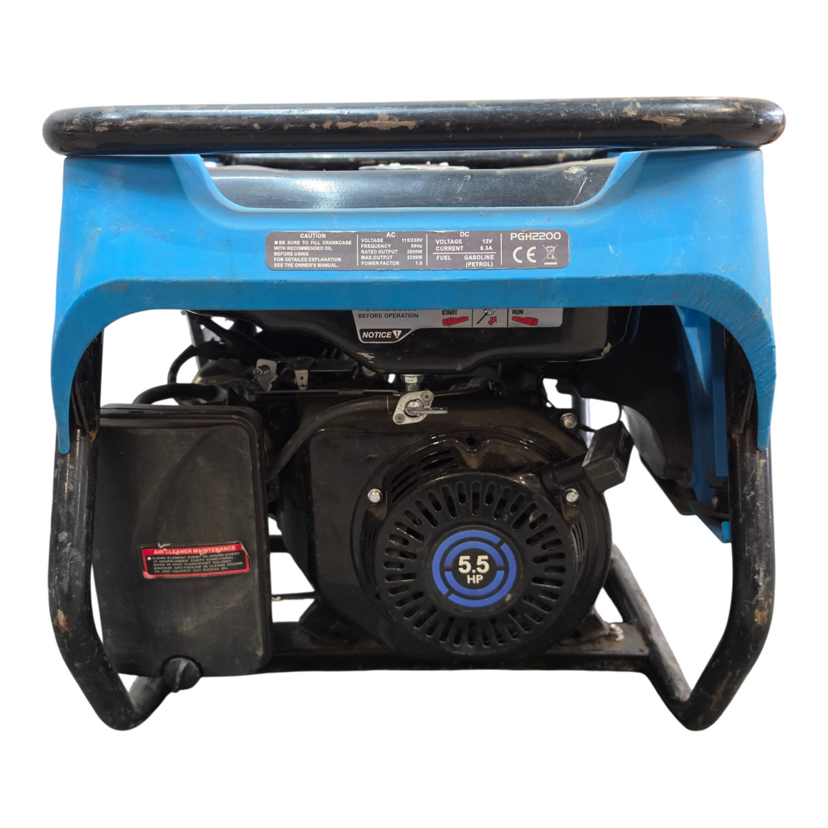 SGS 2000W Petrol Generator 2.8kVA 4 Stroke 5.5HP Dual Voltage 230V 115V 15L Tank10