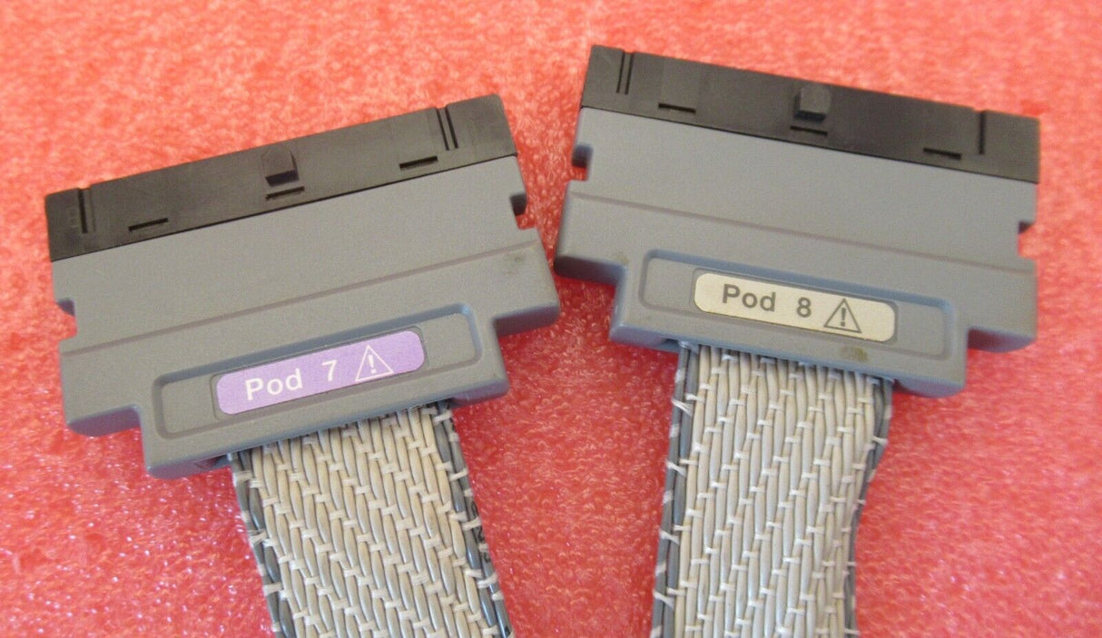 HP Agilent Keysight 16555-61606 (2)40P/50P Logic Analyzer Probe Cables Pod 7 & 8