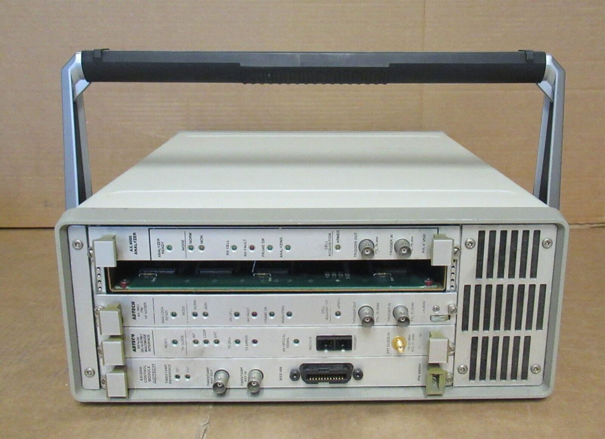 Adtech AX/4000 Portable Broadband Test System 4-Slot Chassis With 4x Cards