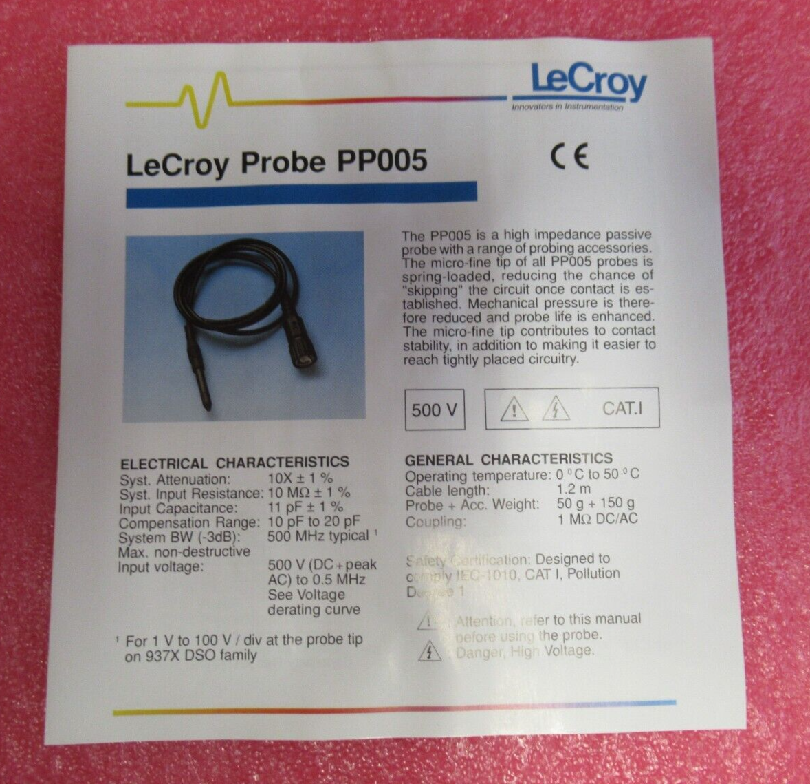 New LeCroy Standard Probe Accessory Replacement Kit for PP005