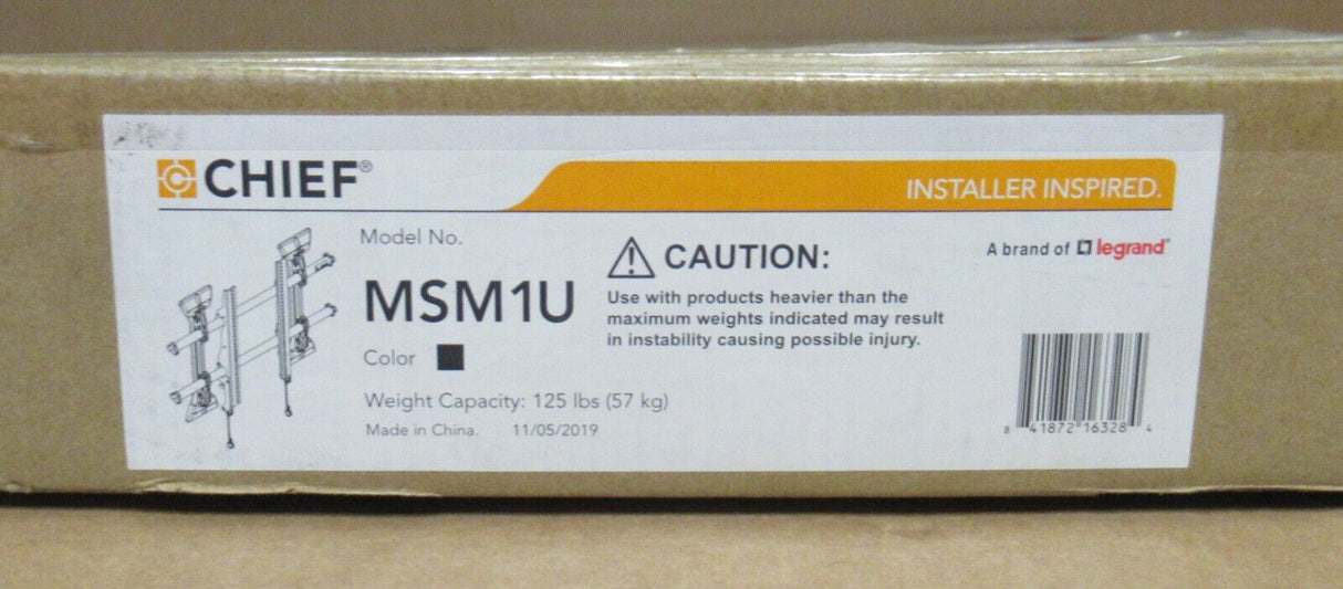 NEW Chief Medium Fusion MSM1U Adjustable Fixed Wall Mount For 32-65" Monitors