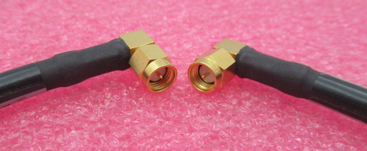 Huber & Suhner 990594B RF Coaxial Cable 65cm SMA Male Right Angle to Right Angle