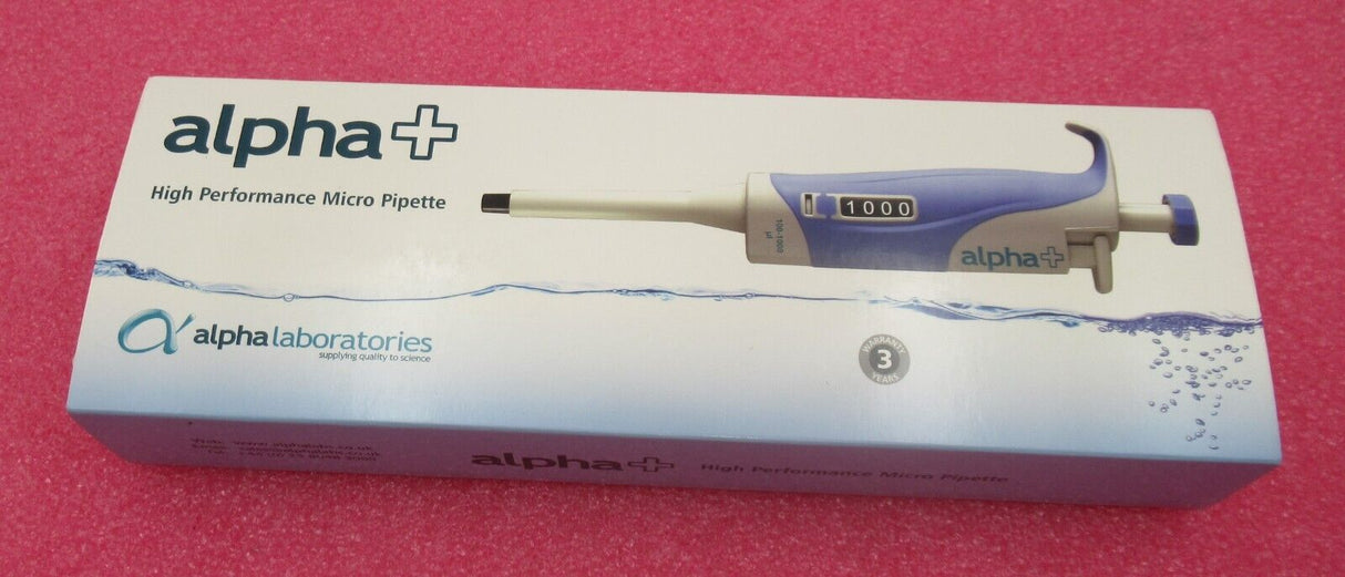 New Alpha+ APV100000 Pipette Manual Single Channel 1000-10000√∞l Variable Volume