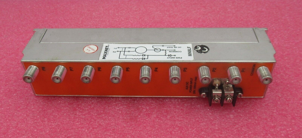 Maxnet MN8LF 8 Way L Band Splitter With Auxiliary Module