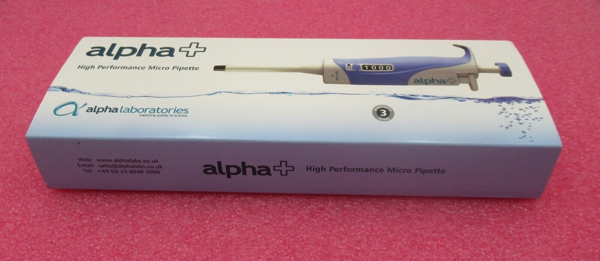 New Alpha+ APV100000 Pipette Manual Single Channel 1000-10000√∞l Variable Volume