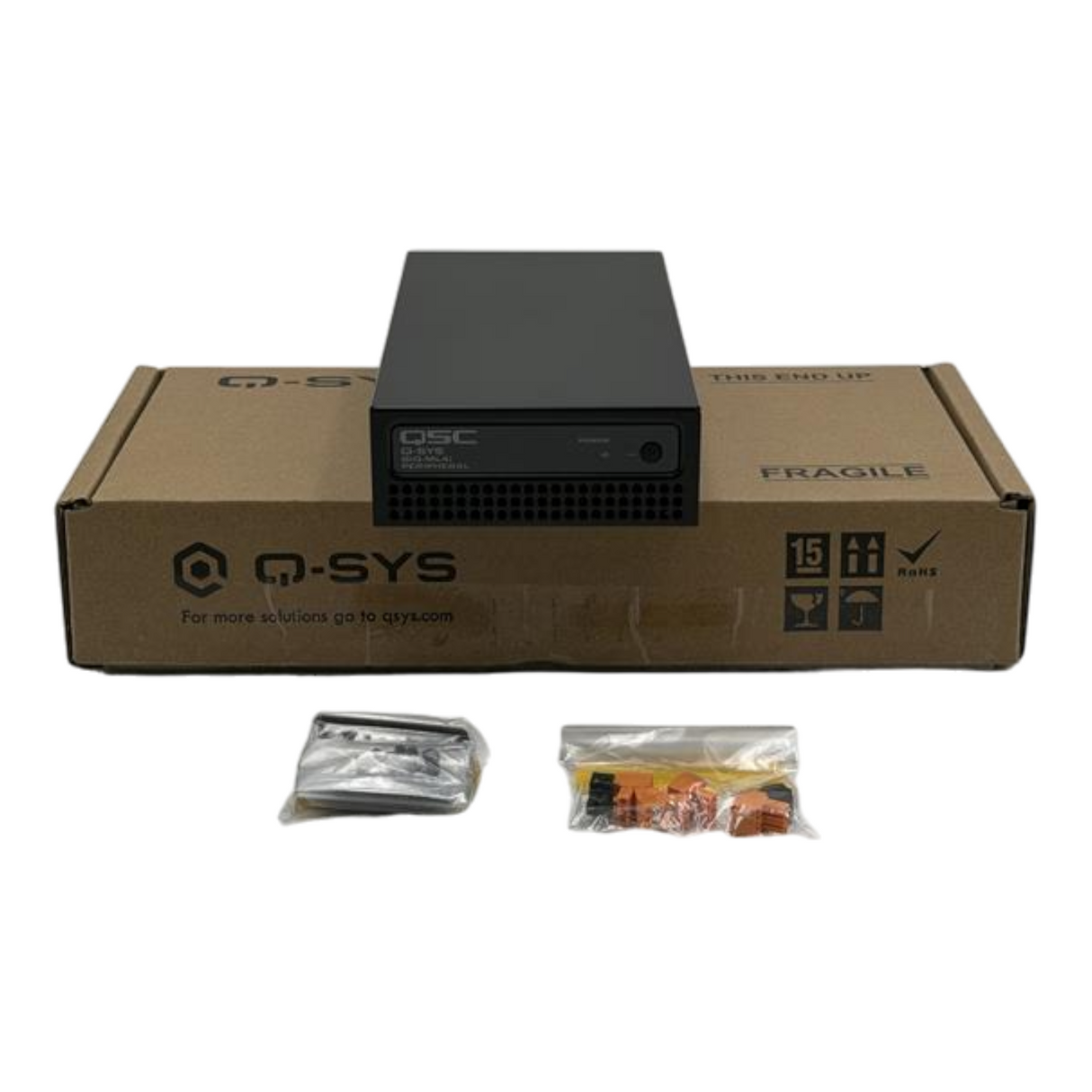 New QSC QIO-ML4i 4-Channel Mic / Line Input PoE Q-LAN Network Audio Expander0
