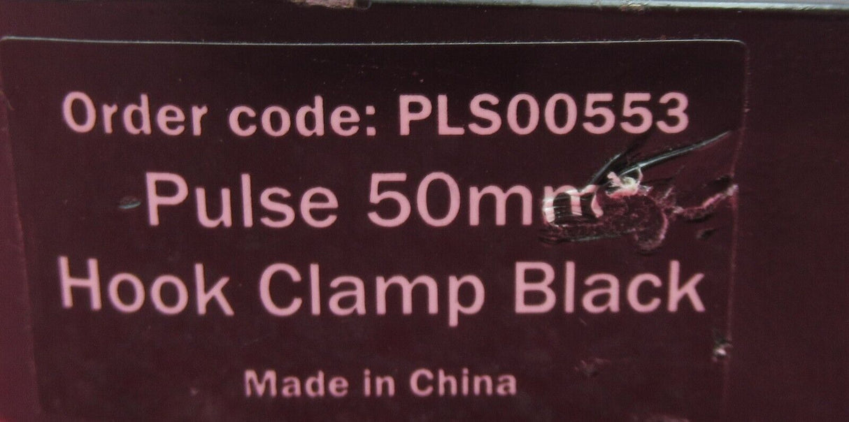 3 x Pulse PLS00553 50mm Black Truss/Lighting Bars Powder Coated Hook Clamp