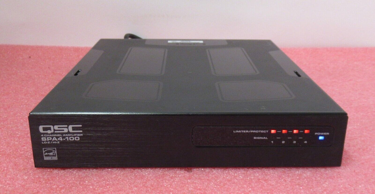 QSC SPA4-100 Four-Channel 400W Low-Z / High-Z Amplifier For The Q-SYS Platform