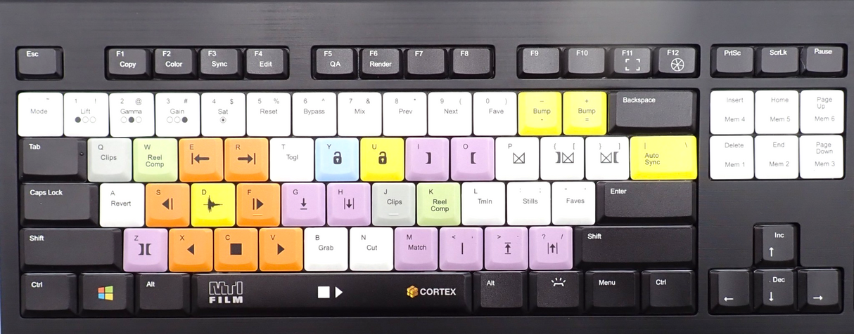 LogicKeyboard KBPCBWH Cortex MTI Film Shortcut & Assistive Keyboards Wired USB6