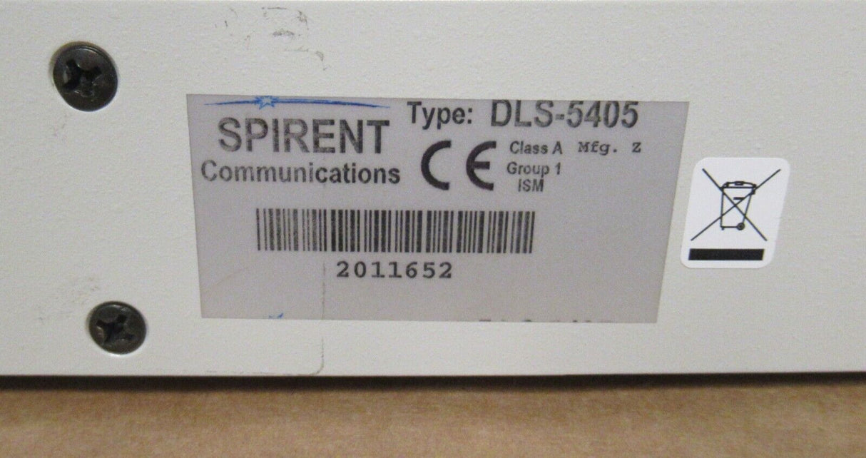 Spirent DLS 5405 VDSL2 Noise Injection Unit + DLS-5P02 Power Supply