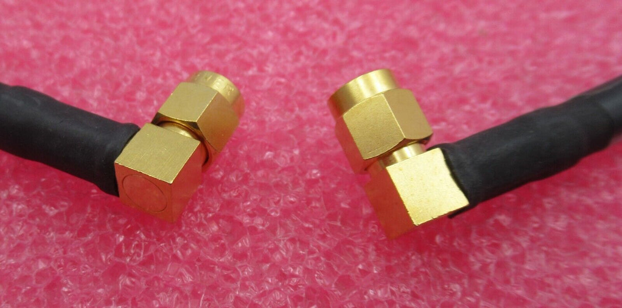 Huber & Suhner 990596B RF Coaxial Cable 85cm SMA Male Right Angle to Right Angle