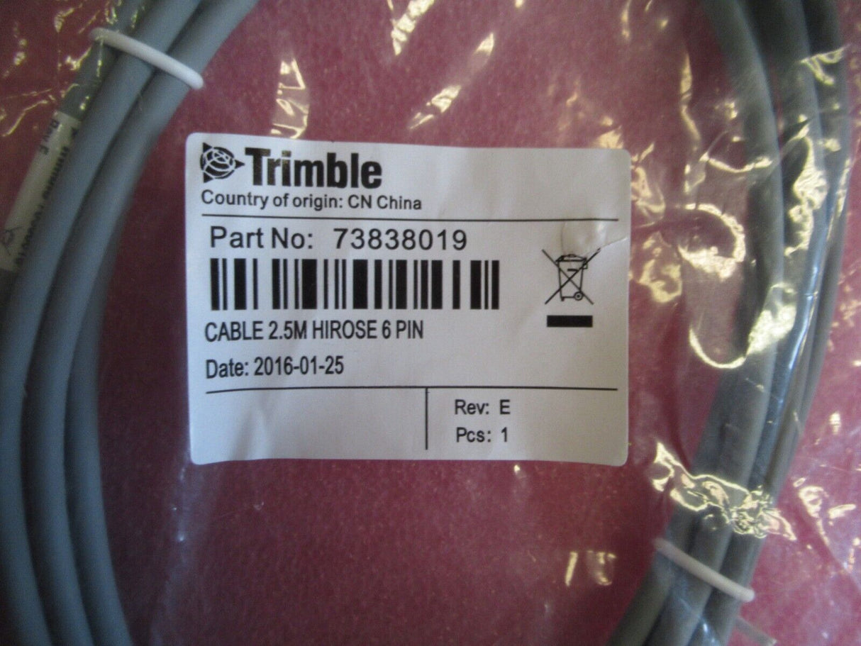 New Trimble S6 Total Station To Battery Cradle Cable 2.5m Hirose 6-Pin 73838019