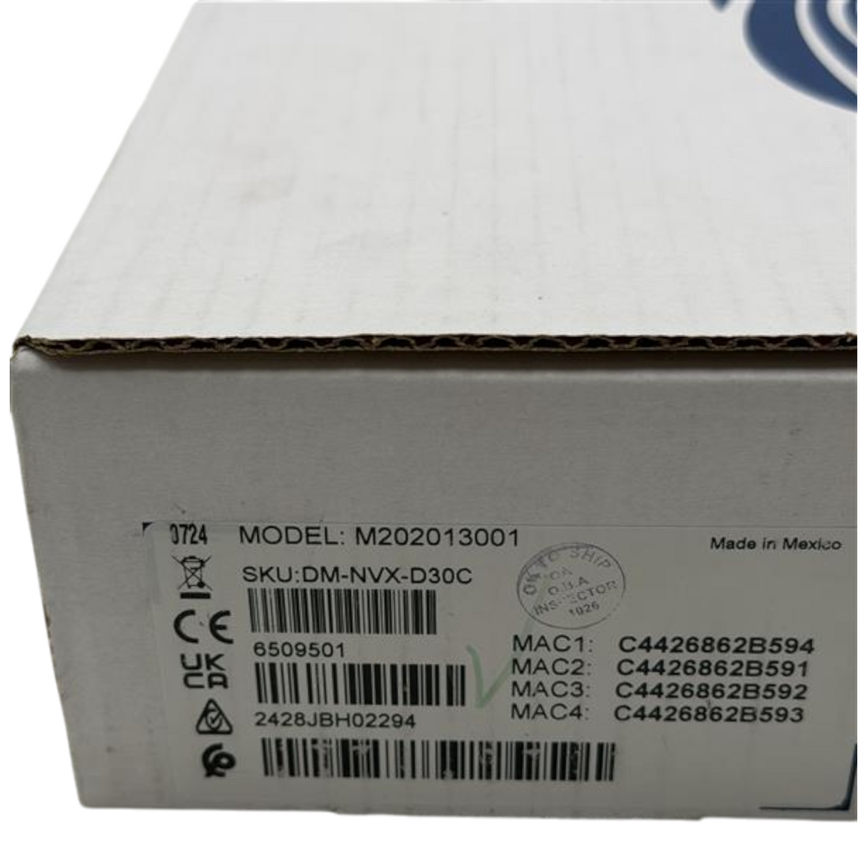 New Crestron DM NVX 380C 4K60 4:4:4 HDR AV over IP Decoder Card DMF CI 82