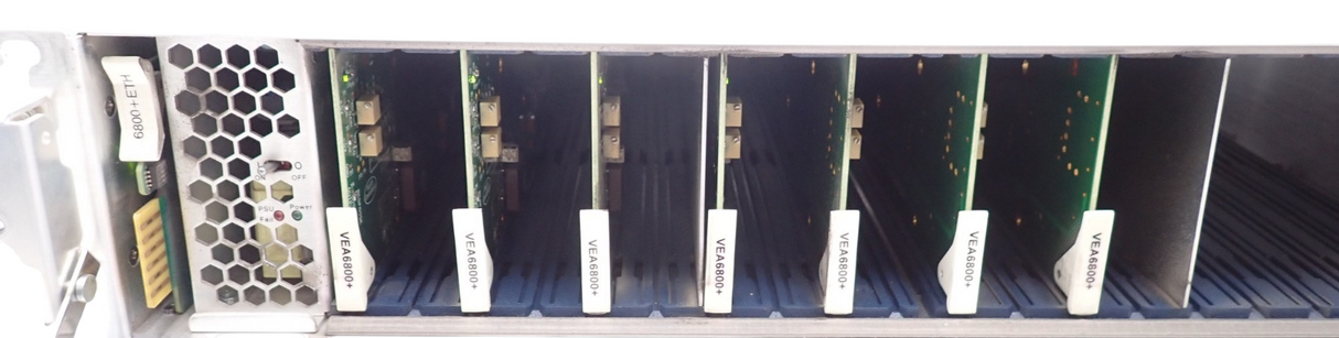 Harris 6800+ FR6822+ Frame Chassis 2x PSU 7x VEA6800 Module 1x 6800+ETH Module2