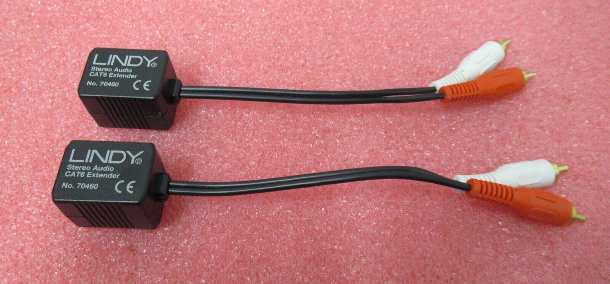 Job Lot 2 x Lindy 70460 100m Cat.6 Phono Analogue Audio Extender