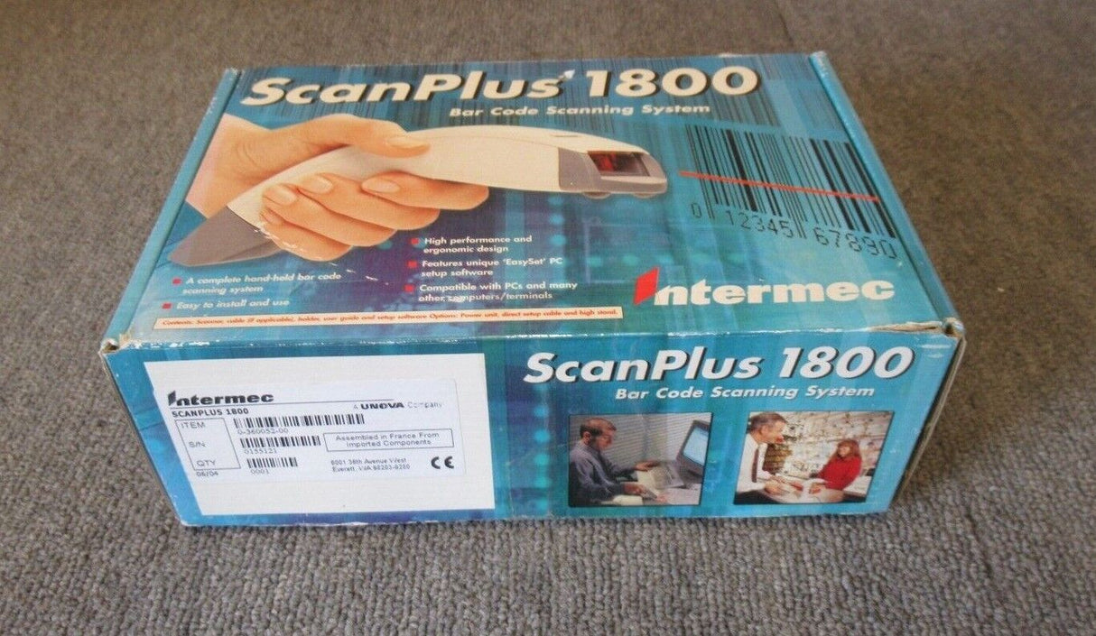New Intermec ScanPlus 1800 0-360052-00 Hand-held Barcode Scanner System