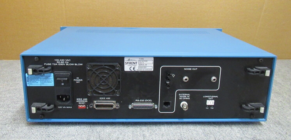 Spirent DLS-5103 Impairment Generator ADSL HDSL ISDN Test Generator GPIB