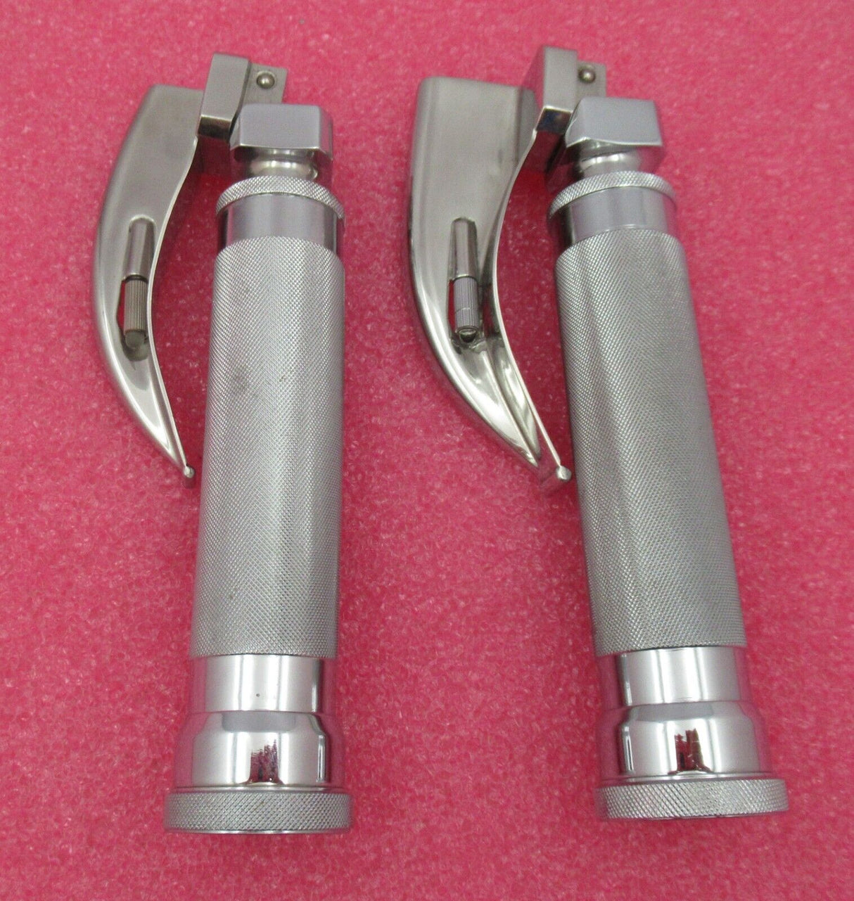 2 x Laryngoscope MacIntosh With 6 Curved Mac Fiber Optic blades Attachments