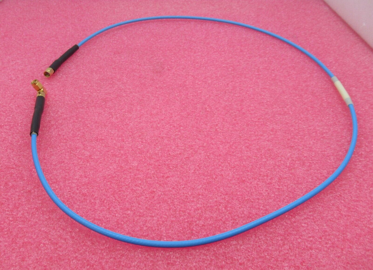 SMA Plug Male Straight To SMA Plug Male Right-Angle 1M Blue Coaxial RF Cable