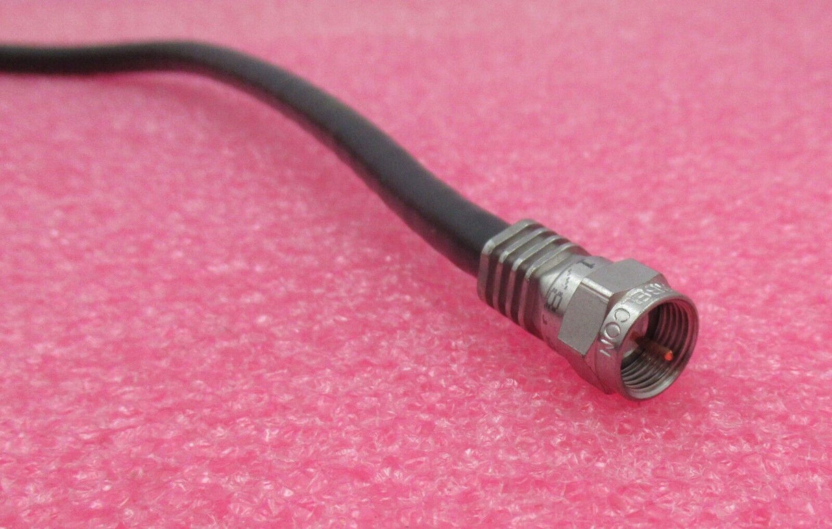 Job Lot 2 x F Connector Male To F Connector Male 2M/3M Black RF Coaxial Cable