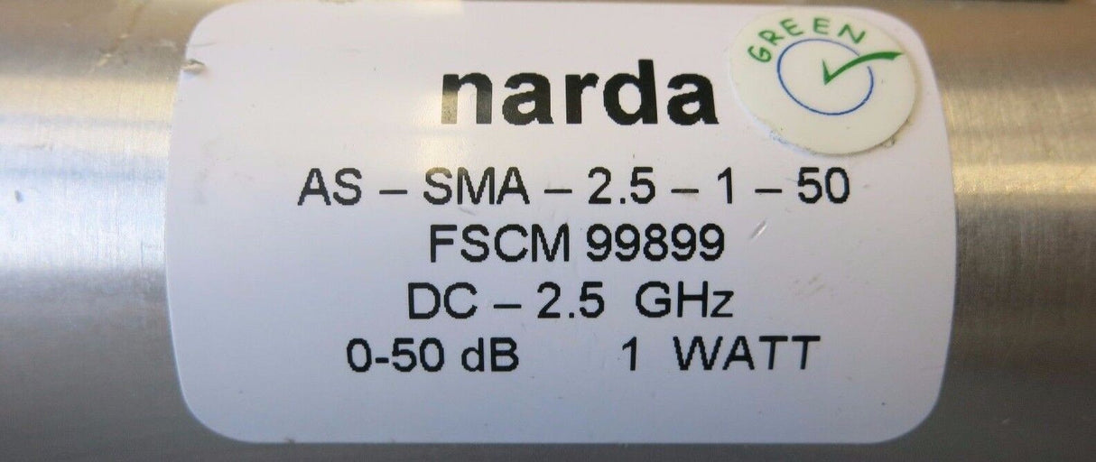 Narda West AS-SMA-2.5-1-50 SMA Female Attenuator 2.5GHz 0-50dB 1Watt