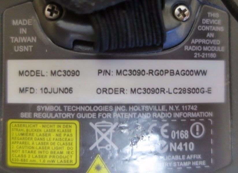 Motorola Symbol MC3090-RG0PBAG00WW Handheld Barcode Scanner Mobile Computer PDA