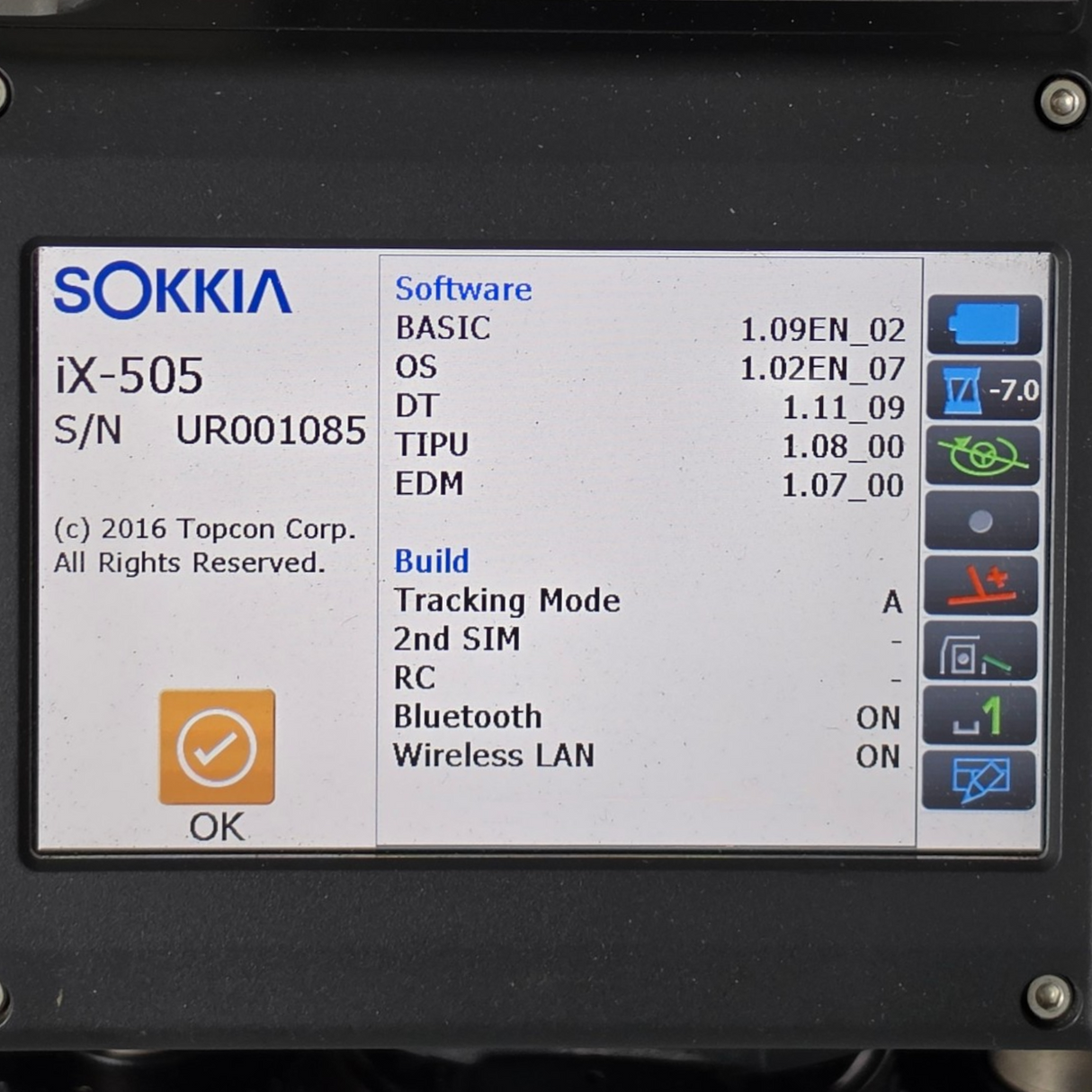 Sokkia iX 505 5″ Robotic Total Station Ultrasonic Motor Surveying Instrument1