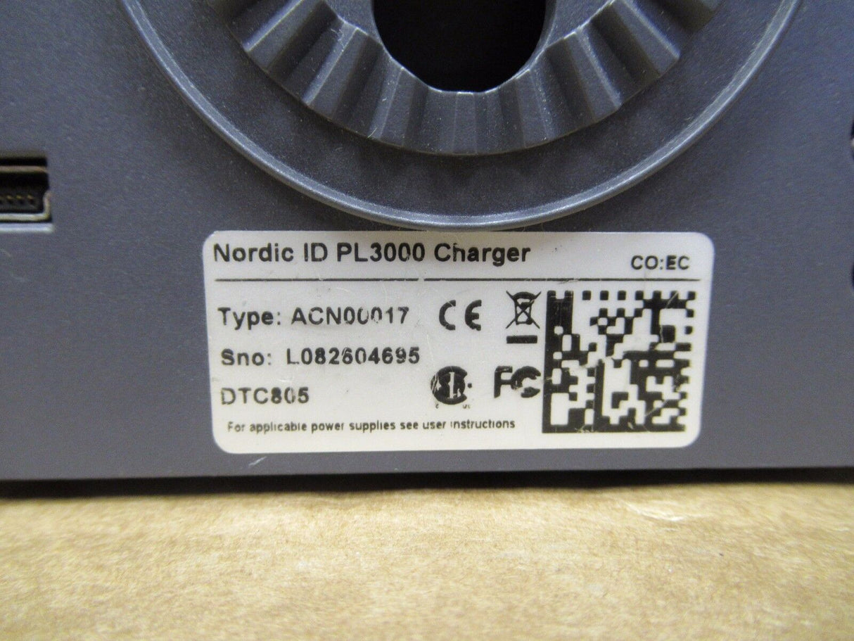Nordic ID PL3000 Desktop Charger ACN00017 With Power Lead & AC Adapter