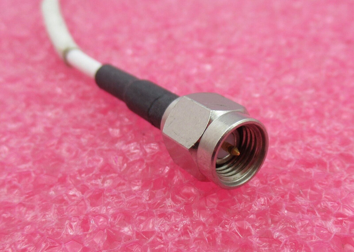 SMA Plug Male Straight To SMA Plug Male Right Angle 0.4M White Coaxial RF Cable