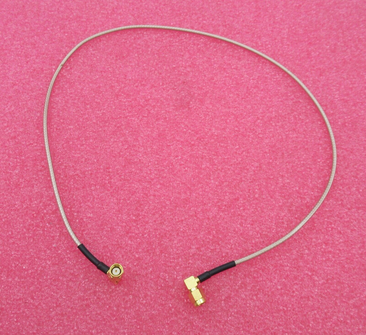 SMA Male Right Angle To SMA Male Right Angle 600mm Brown Coaxial RF Cable