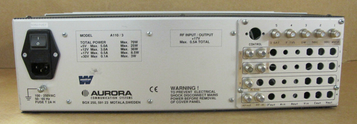 Aurora Communications Systems Chassis & 13 x Modulators A320, A181, A330, A510