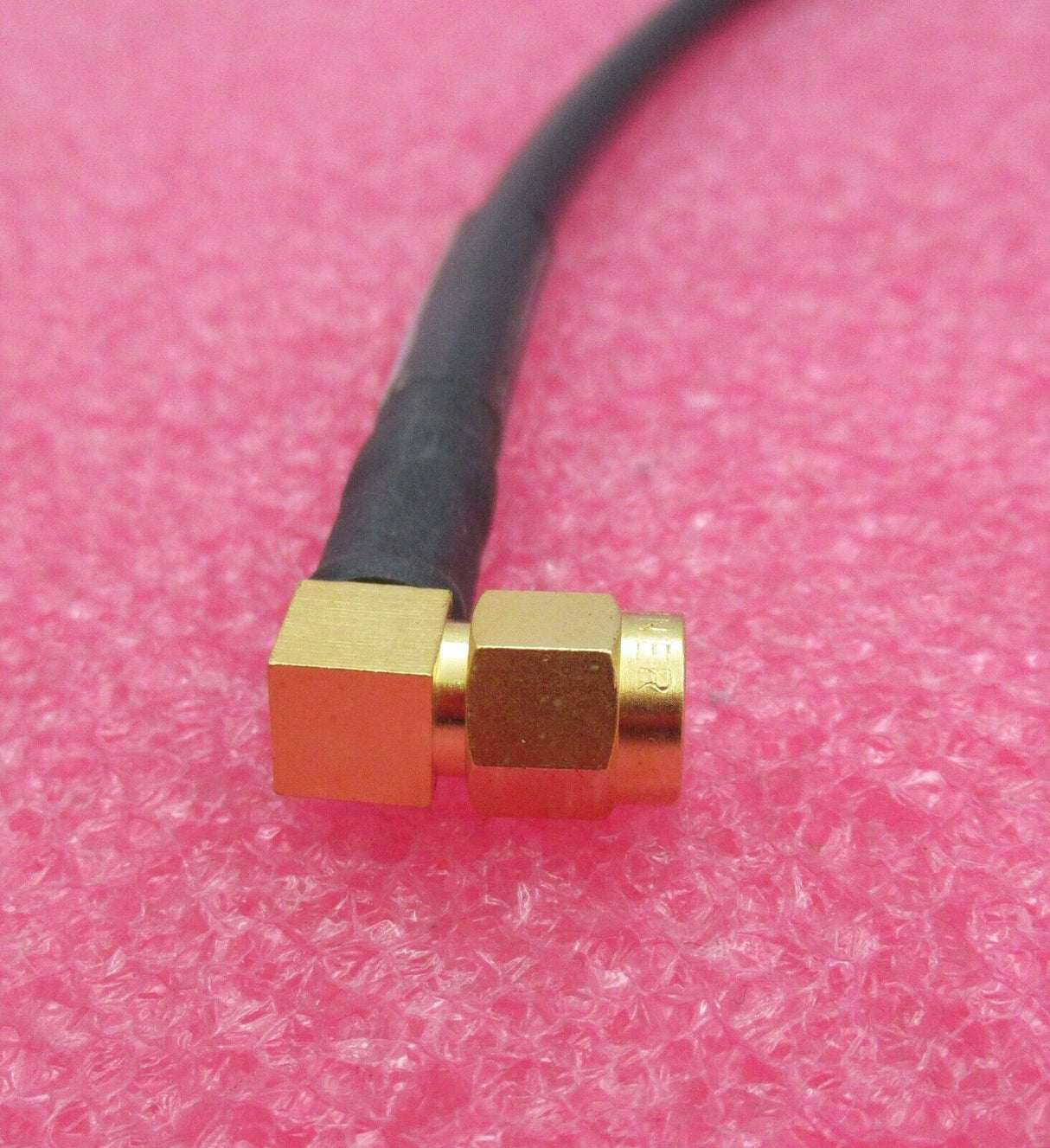 Huber & Suhner 990596B RF Coaxial Cable 85cm SMA Male Right Angle to Right Angle