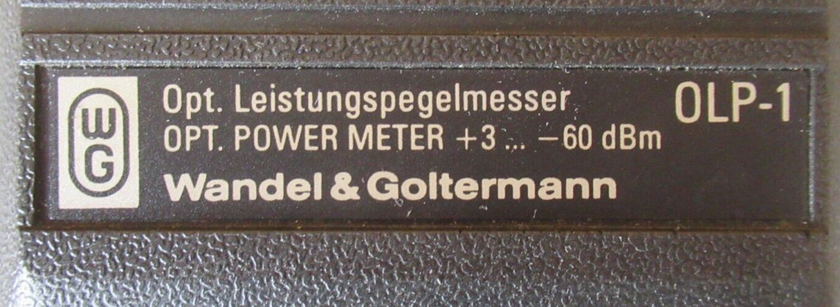 Wandel & Goltermann OLP-1 OPT Optical Power Meter Measuring Instrument BN 2014