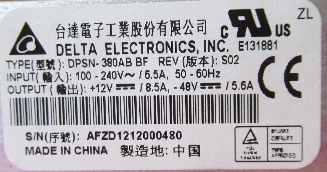 Delta Electronics DPSN-380AB DPSN-380AP 380W Power Supply