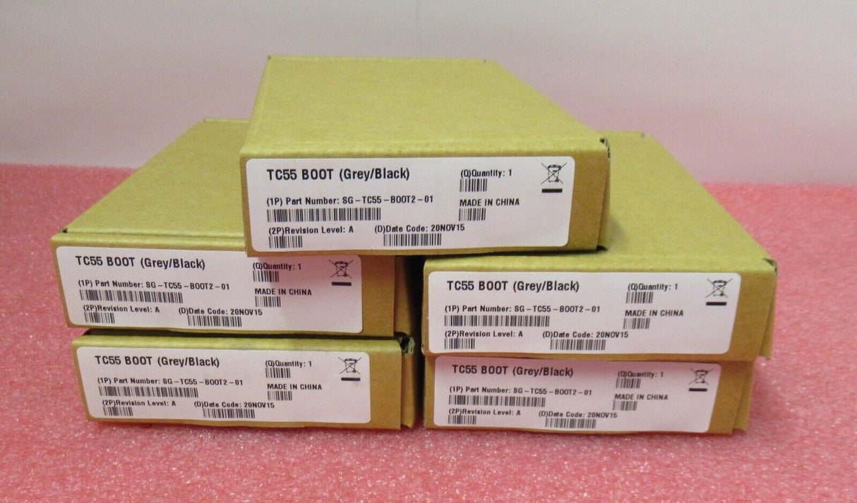 5 x New Zebra SG-TC55-BOOT2-01 Grey/Black Protective Boot Case TC55