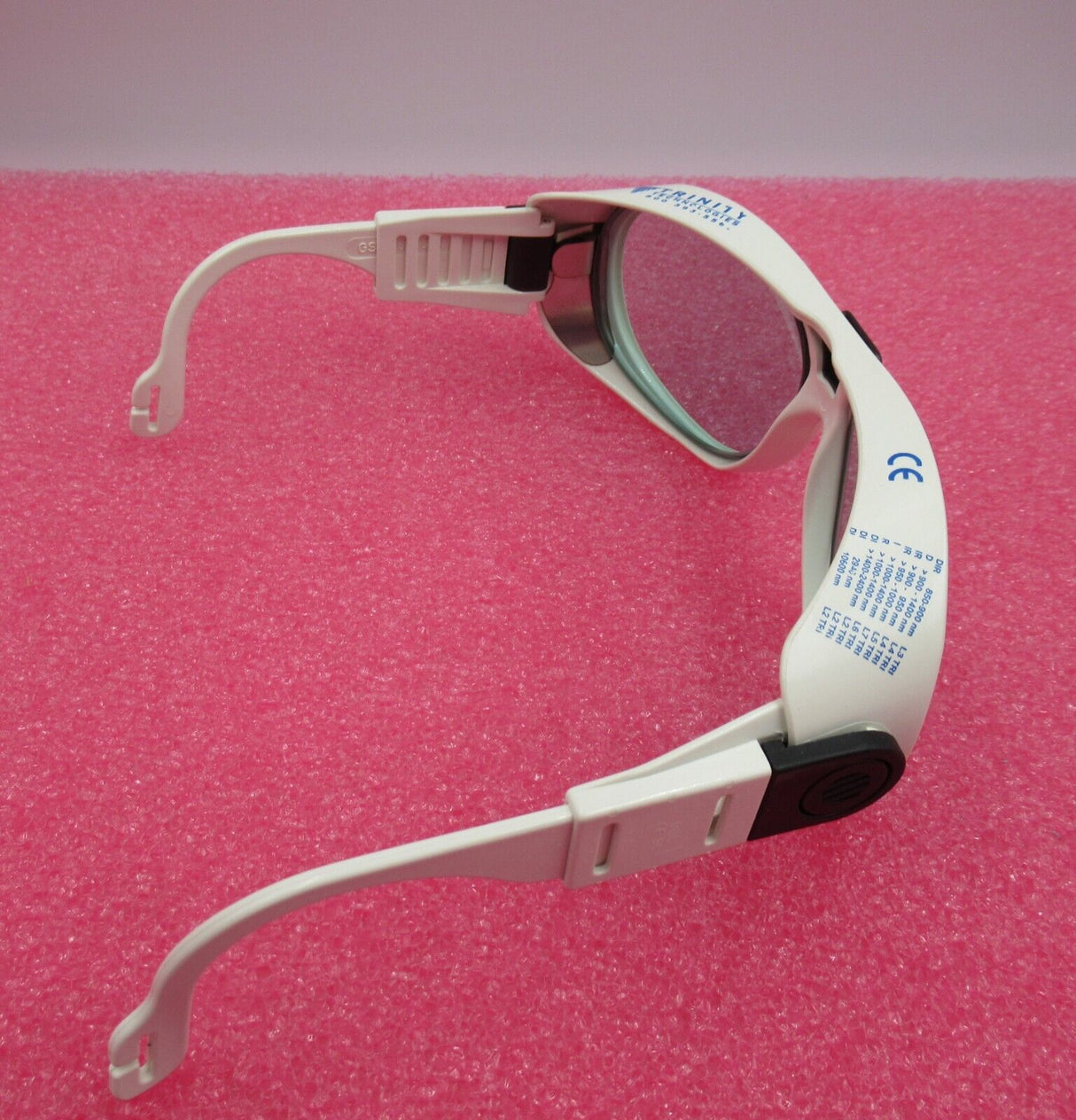 Trinity Operator Laser Safety Glasses White PPE Light Blue Lens Eyewear