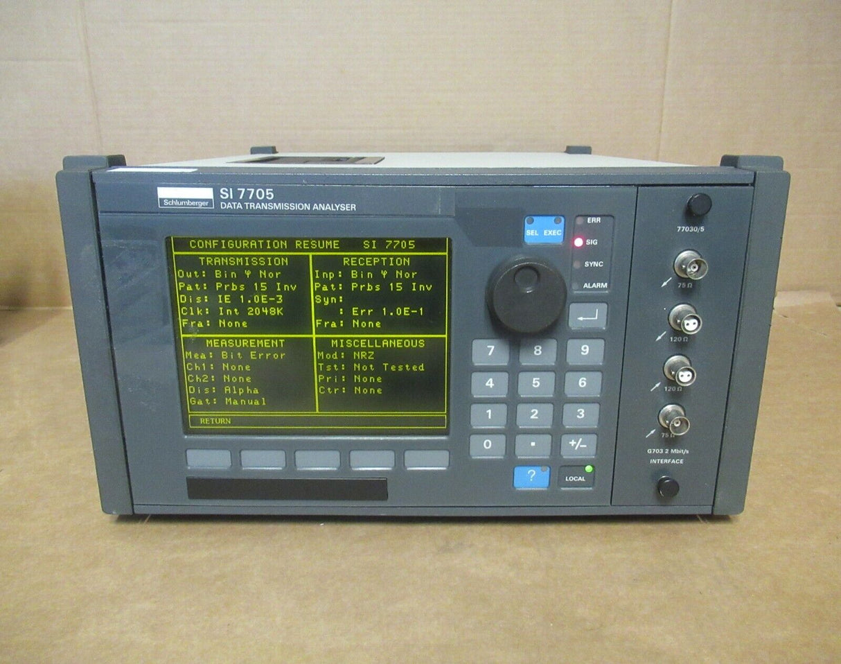 Schlumberger SI 7705 Datenübertragungsanalysator