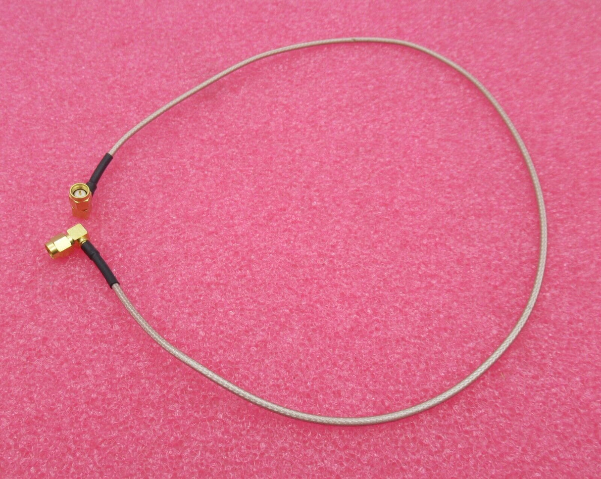 SMA Male Right Angle To SMA Male Right Angle 600mm Brown Coaxial RF Cable