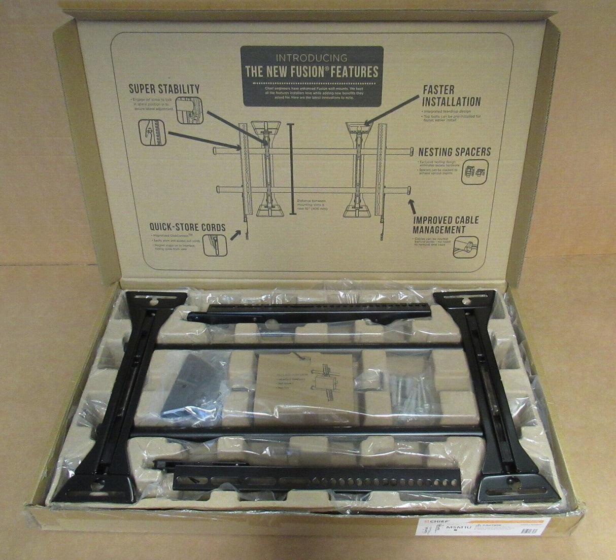 NEW Chief Medium Fusion MSM1U Adjustable Fixed Wall Mount For 32-65" Monitors