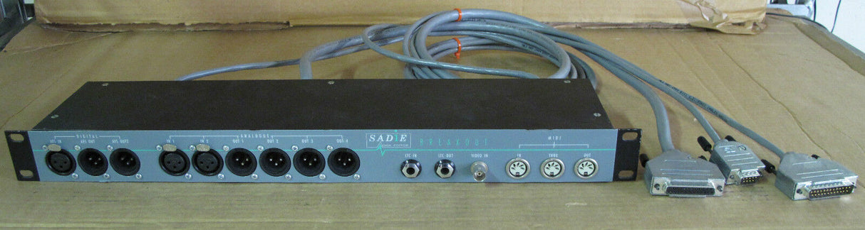 Sadie Disk Editor Breakout Box Version 3 1U Rackmount X-ACT Studio Broadcaste