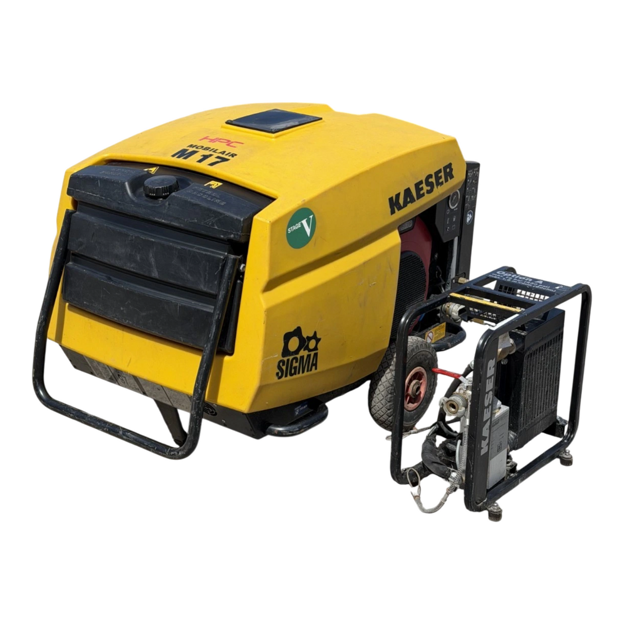 Kaeser Mobilair M17 Portable Petrol Rotary Screw Compressor+ HS40143 Aftercooler0